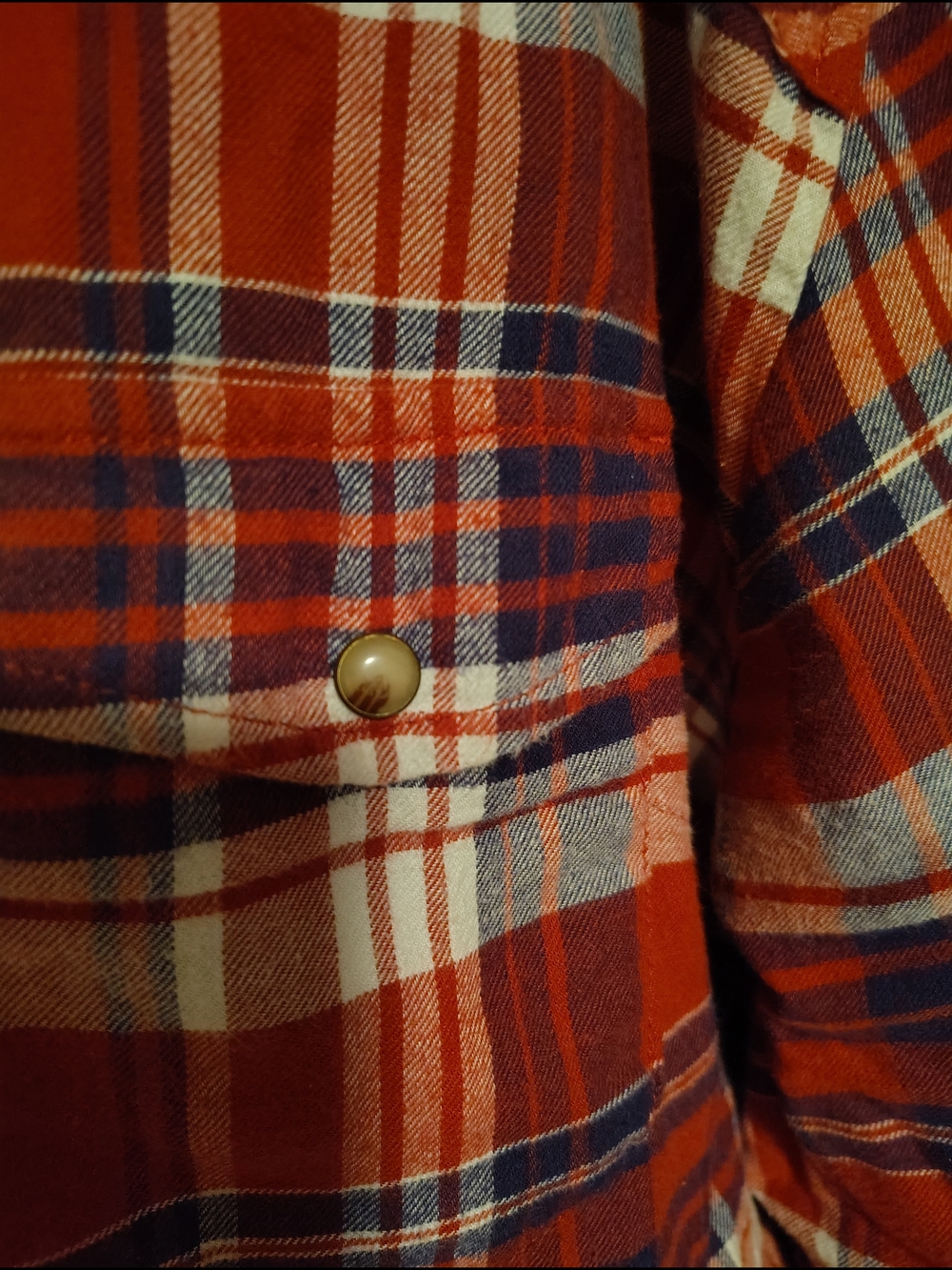 XL JACHS Girlfriend Super-Soft Flannel Red and Navy Plaid Button-Down Shirt - Picture 4 of 13